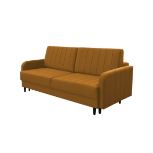 Kanapa REBBEL z funkcją spania musztardowa 220x100 cm