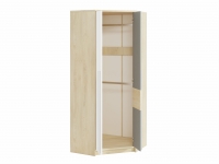 Szafa narożna dwudrzwiowa 82x82cm Buk Fjord+Biały szara platyna MNDR-01