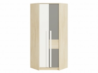 Szafa narożna dwudrzwiowa 82x82cm Buk Fjord+Biały szara platyna MNDR-01