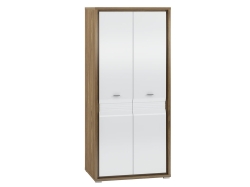 Szafa dwudrzwiowa MIRANDA biały połysk 92 cm