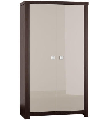 Szafa dwudrzwiowa z drążkiem capuccino połysk 115cm GSCAR15