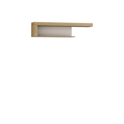 Półka ścienna wisząca beton/biały połysk 130cm GSVER01