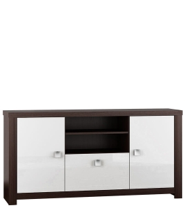 Komoda czekolada/biały połysk GIRRO
