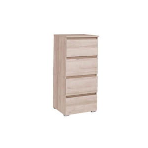 Komoda wąska MEXO z szufladami 4S dąb sonoma 45 cm