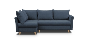 Narożnik z funkcją spania lewy RPNI ciemnoniebieski  148X233 CM