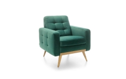 Fotel wypoczynkowy pikowany butelkowa zieleń 88 cm GCNOV