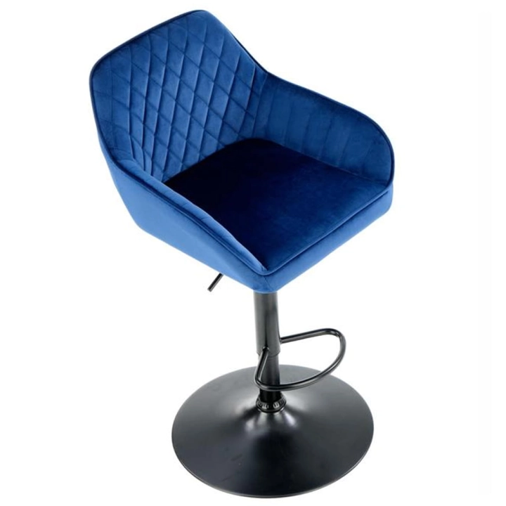 Hoker glamour z regulacją wysokości granatowy welur H103