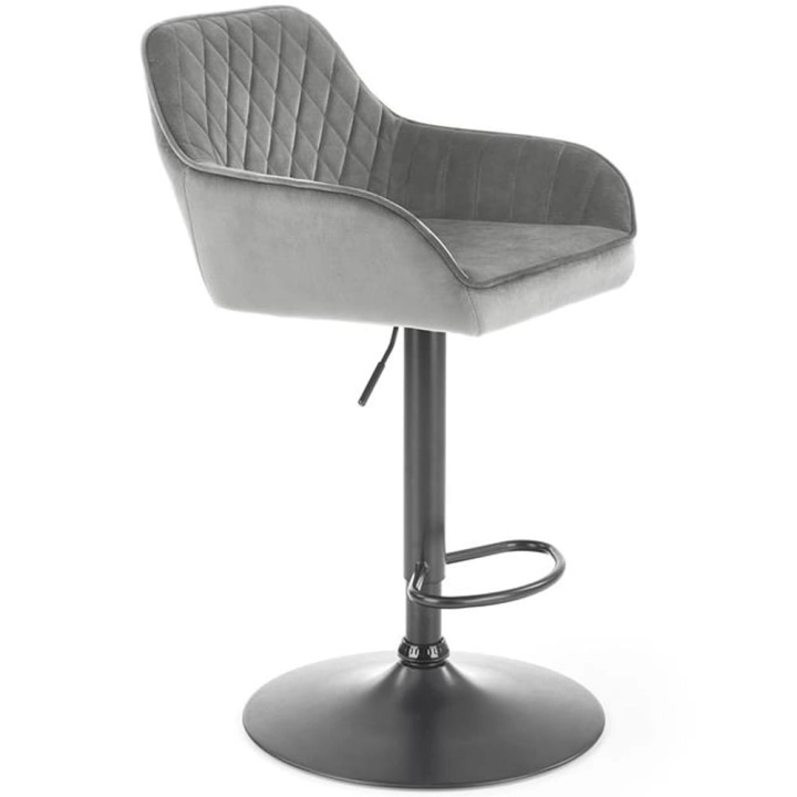 Hoker glamour z regulacją wysokości szary welur H103