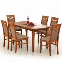 Krzesło tapicerowane brązowe drewniane olcha