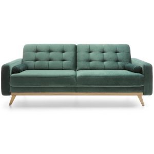Sofa GCNO rozkładana z funkcją spania butelkowa zieleń 224x89 cm