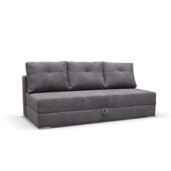 Sofa rozkładana z funkcją spania RPDA ciemny popiel 203x99 cm