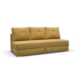 Sofa rozkładana z funkcją spania RPDA żółty 203x99 cm
