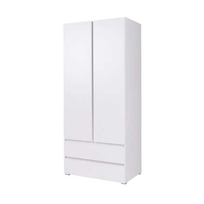 Szafa dwudrzwiowa z szufladami biała 92cm MXCS