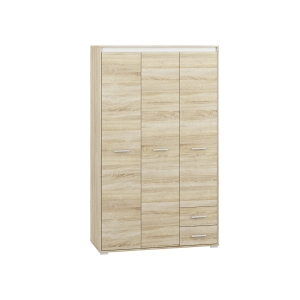 Szafa trzydrzwiowa MAVERICK z szufladami dąb sonoma jasna 120 cm