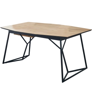 Stół rozkładany dąb złoty czarne nogi 160-210cm COLOMBO