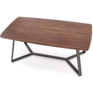 Stół do salonu antracytowy blat ciemny orzech 180cm CARUZZO