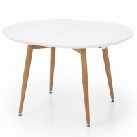 Stół rozkładany owalny biały 120-200cm EDWARD