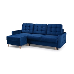 Narożnik REVANGE uniwersalny z funkcją spania granat 236x151 cm