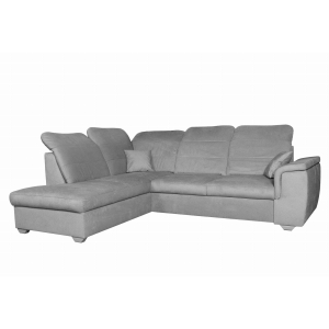 Narożnik RPBER z funkcją spania jasny szary lewy 261x203 cm