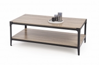 Ława do salonu czarna dąb naturalny 120x60cm ARIZA