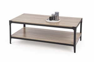 Ława do salonu czarna dąb naturalny 120x60cm ARIZA