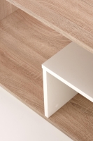 Ława prostokątna biała dąb sonoma 110x55 COMBO