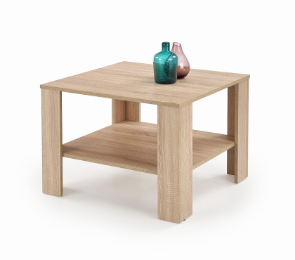 Ława do salonu z półką kwadratowa dąb sonoma 70cm KWADRO