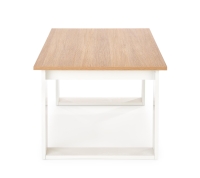 Ława loft prostokątna biała dąb złoty LIBRA