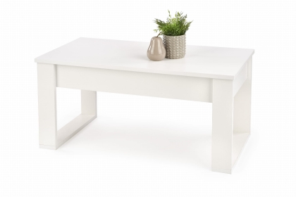 Ława prostokątna z szufladami biały mat 110x60cm NEA