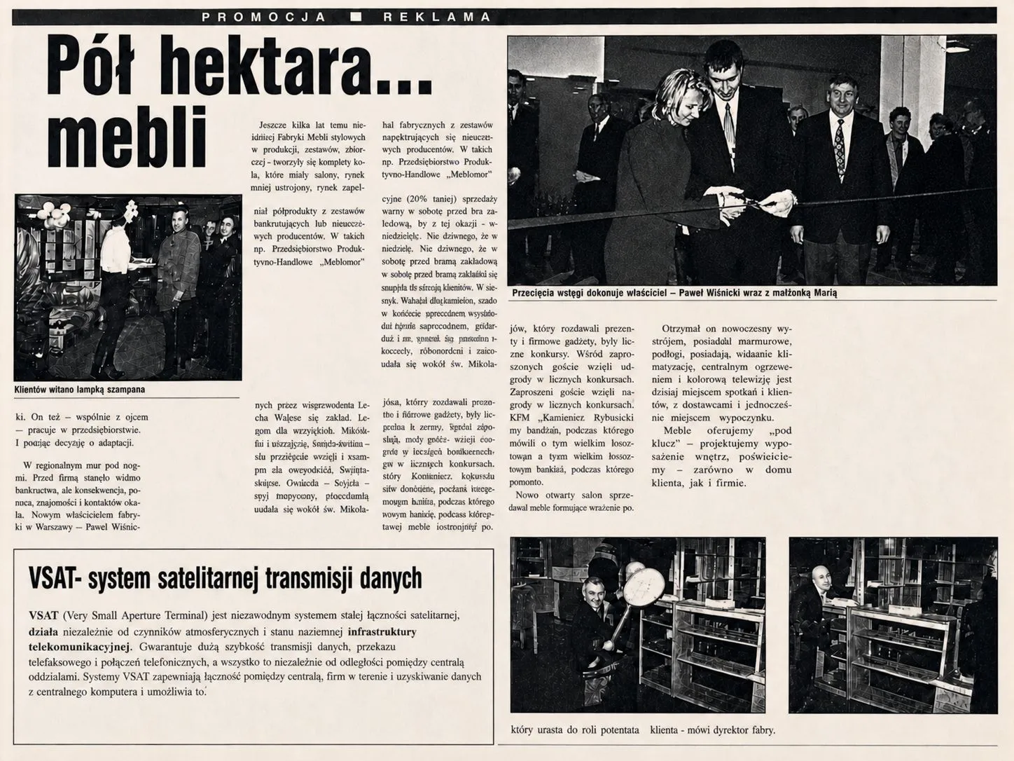Artykuł z gazety o Kieleckiej Fabryce Mebli