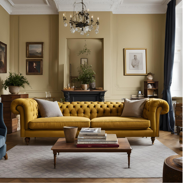 kanapa w stylu chesterfield