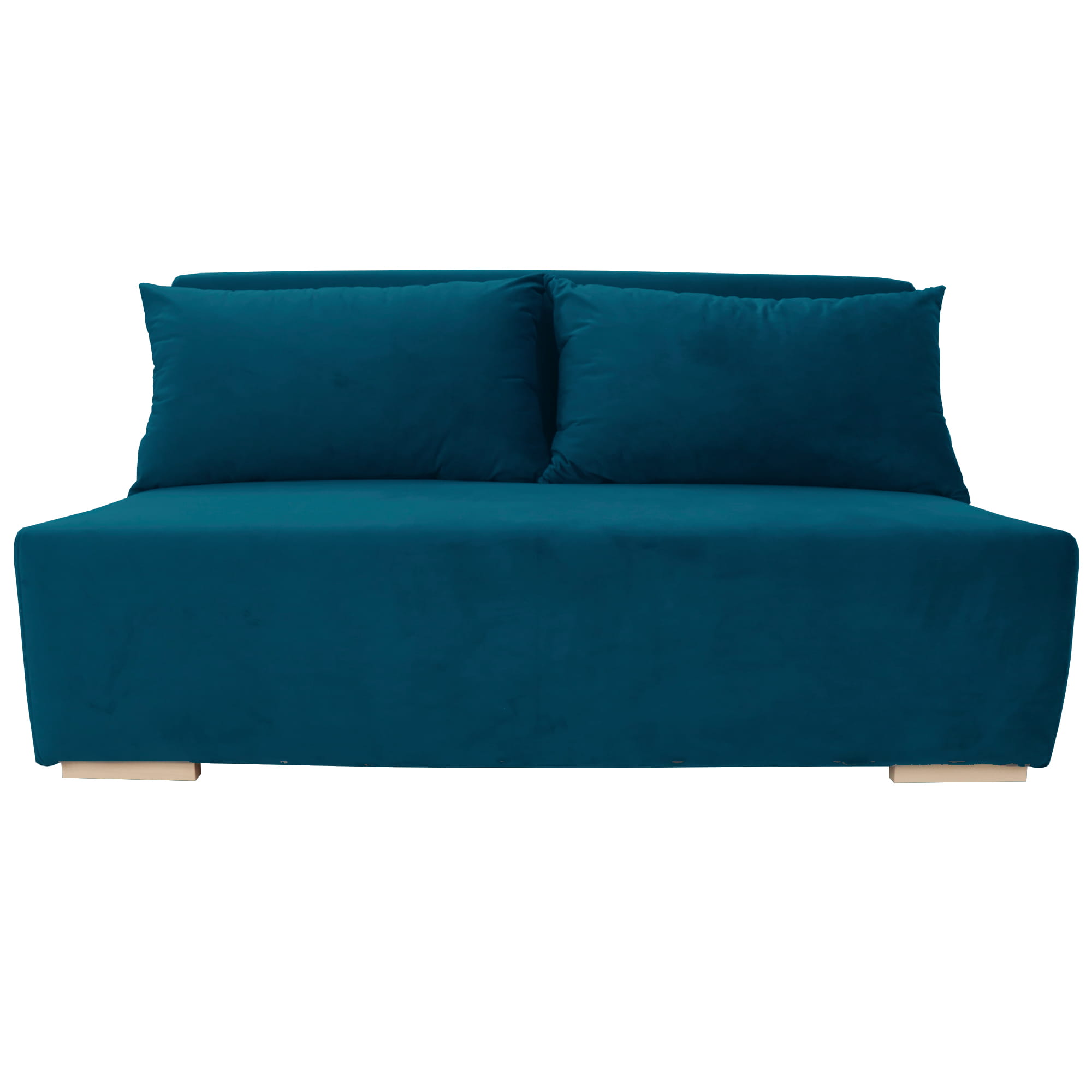 Sofa dwuosobowa z funkcją spania DOMINIKA 148x100 cm granatowa ...